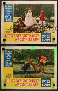1w595 LITTLE RED RIDING HOOD & HER FRIENDS 4 LCs 1964 see Wolf & Stinky the Skunk in haunted forest!