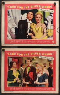1w735 LOOK FOR THE SILVER LINING 3 LCs 1949 gorgeous June Haver with singing Gordon MacRae!