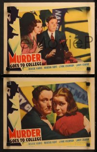 1w416 MURDER GOES TO COLLEGE 7 LCs 1937 Roscoe Karns, Marsha Hunt, crime comedy, ultra-rare!