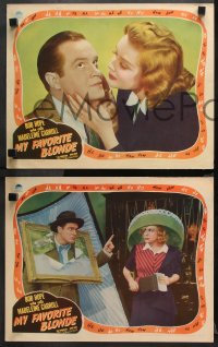 1w743 MY FAVORITE BLONDE 3 LCs 1942 wacky images of Bob Hope & sexy Madeleine Carroll!