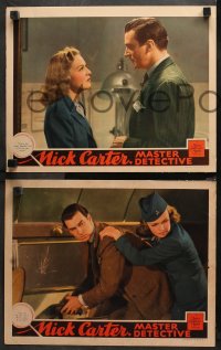 1w418 NICK CARTER MASTER DETECTIVE 7 LCs 1939 Walter Pidgeon in title role, pretty Rita Johnson!