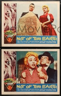 1w607 NOT OF THIS EARTH 4 LCs 1957 Beverly Garland, Paul Birch, great images from Corman sci-fi!