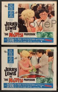 1w246 NUTTY PROFESSOR 8 LCs 1963 wacky scientist Jerry Lewis, sexy Stella Stevens in border!