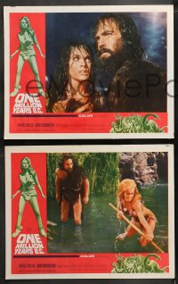 1w748 ONE MILLION YEARS B.C. 3 LCs 1967 images of sexy cavewoman Raquel Welch and Martine Beswick!