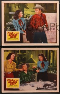 1w612 PALS OF THE GOLDEN WEST 4 LCs 1951 great images of Roy Rogers, pretty Dale Evans & Estelita!