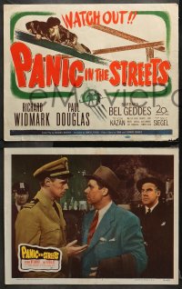 1w256 PANIC IN THE STREETS 8 LCs 1950 Richard Widmark, Paul Douglas, Elia Kazan film noir!
