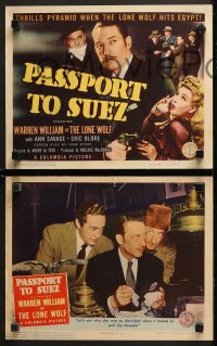 1w258 PASSPORT TO SUEZ 8 LCs 1943 Warren William as The Lone Wolf, Ann Savage, rare complete set!
