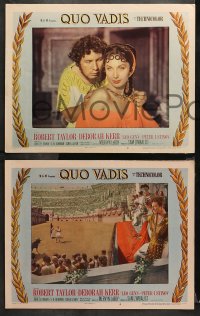 1w754 QUO VADIS 3 LCs 1951 Robert Taylor, sexy Deborah Kerr in Ancient Rome!