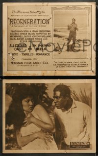 1w276 REGENERATION 8 LCs 1923 colored beauty Stella Mayo, romance at sea with all black cast!