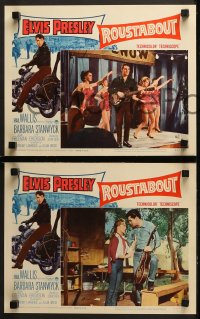 1w290 ROUSTABOUT 8 LCs 1964 roving, restless, reckless Elvis Presley w/ motorcycle, guitar & girls!