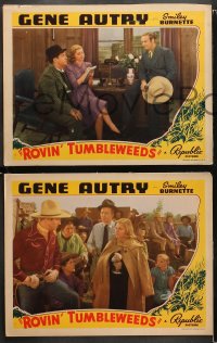 1w622 ROVIN' TUMBLEWEEDS 4 LCs 1939 singing cowboy Gene Autry & Smiley Burnette!