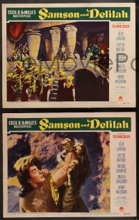 1w624 SAMSON & DELILAH 4 LCs 1949 Cecil B. DeMille, sexy Hedy Lamarr & Victor Mature!