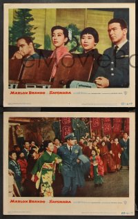 1w760 SAYONARA 3 LCs 1957 great images of Marlon Brando, Miiko Taka, & Red Buttons!