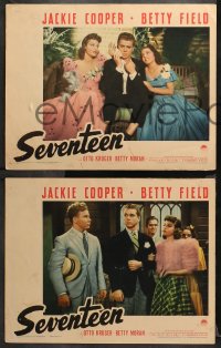 1w628 SEVENTEEN 4 LCs 1940 pretty Betty Field & Jackie Cooper, Booth Tarkington story!