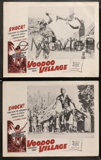 1w634 SORCERERS' VILLAGE 4 LCs R1960s great images of natives in the Voodoo Village!