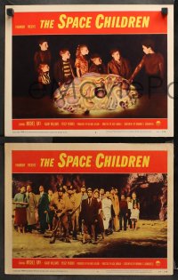 1w635 SPACE CHILDREN 4 LCs 1958 Jack Arnold, with c/u of kids surrounding giant alien brain!