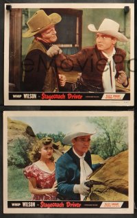 1w637 STAGECOACH DRIVER 4 LCs 1951 western cowboy Whip Wilson, Fuzzy Knight, pretty Gloria Winters!