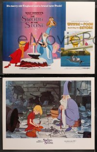 1w328 SWORD IN THE STONE/WINNIE POOH & A DAY FOR EEYORE 8 LCs 1983 Disney cartoon double-bill!