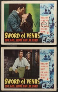 1w329 SWORD OF VENUS 8 LCs 1953 Robert Clarke as the Son of Monte Cristo, getting revenge!