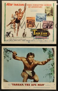 1w336 TARZAN THE APE MAN 8 LCs 1959 Denny Miller & Joanna Barnes in lagoon of love!