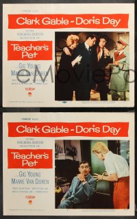 1w648 TEACHER'S PET 4 LCs 1958 great images of teacher Doris Day, pupil Clark Gable, Gig Young!