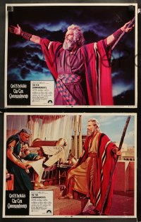 1w339 TEN COMMANDMENTS 8 LCs R1972 Charlton Heston as Moses, Cecil B. DeMille epic classic!