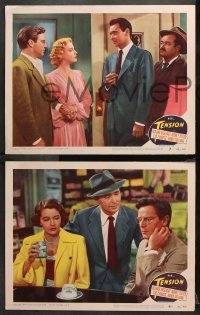 1w650 TENSION 4 LCs 1949 Barry Sullivan with William Conrad & bad girl Audrey Totter!