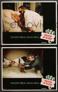 1w651 THEATRE OF BLOOD 4 LCs 1973 great images of puppet master Vincent Price, English horror!
