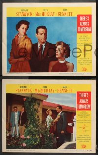 1w790 THERE'S ALWAYS TOMORROW 3 LCs 1956 Fred MacMurray & Joan Bennett with children!