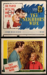 1w350 THY NEIGHBOR'S WIFE 8 LCs 1953 sexy bad girl Cleo Moore played with fire once too often!