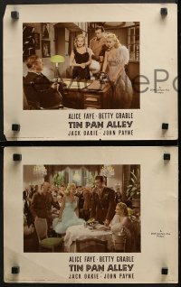 1w791 TIN PAN ALLEY 3 photolobbies 1940 Alice Faye, Betty Grable, Jack Oakie and John Payne!