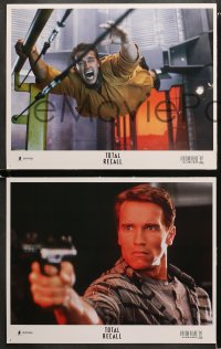 1w355 TOTAL RECALL 8 LCs 1990 Paul Verhoeven, Arnold Schwarzenegger, sexy Sharon Stone!