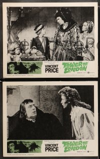 1w655 TOWER OF LONDON 4 LCs 1962 Vincent Price, Roger Corman, do you have the courage?