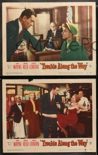 1w796 TROUBLE ALONG THE WAY 3 LCs 1953 images of John Wayne, Charles Coburn, Donna Reed & Windsor!