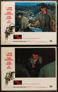 1w438 TRUE GRIT 7 LCs 1969 great images of John Wayne as Rooster Cogburn, Kim Darby!