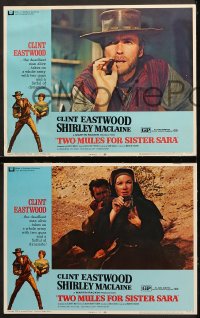 1w439 TWO MULES FOR SISTER SARA 7 LCs 1970 images of Clint Eastwood & Shirley MacLaine!