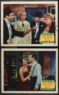 1w799 UNFAITHFULLY YOURS 3 LCs 1948 Rex Harrison, sexy Linda Darnell, Rudy Vallee, Lawrence!