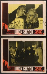 1w659 UNION STATION 4 LCs 1950 great images of William Holden, Nancy Olson, Jan Sterling, Bettger!