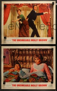 1w364 UNSINKABLE MOLLY BROWN 8 LCs 1964 Debbie Reynolds, get out of the way or hit in the heart!