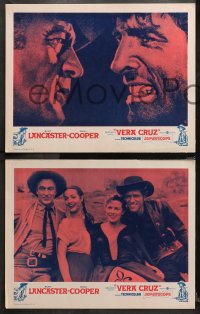 1w370 VERA CRUZ 8 LCs R1960s cowboys Gary Cooper & Burt Lancaster!