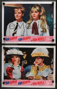 1w375 VIVA MARIA 8 LCs 1965 Louis Malle, sexiest French babes Brigitte Bardot & Jeanne Moreau!
