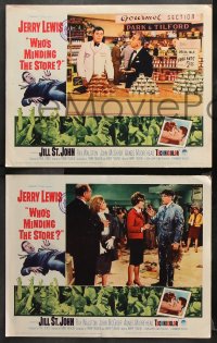 1w384 WHO'S MINDING THE STORE 8 LCs 1963 Jerry Lewis is the unhandiest handyman, Jill St. John!