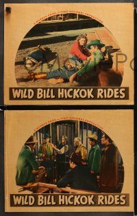 1w666 WILD BILL HICKOK RIDES 4 LCs 1942 Constance Bennett, Bruce Cabot, Warren William, cowboys!