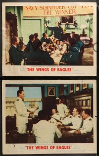 1w547 WINGS OF EAGLES 5 LCs 1957 Air Force pilot John Wayne + sexy Maureen O'Hara!