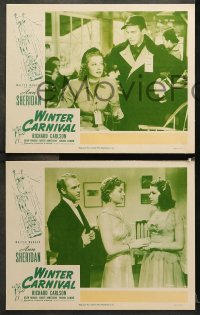 1w548 WINTER CARNIVAL 5 LCs R1948 great images of Ann Sheridan, Richard Carlson & Helen Parrish!