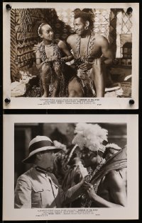 1x964 SANDERS OF THE RIVER 2 8x10 stills R1947 Paul Robeson in Edgar Wallace's Africa!