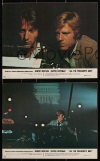 1x094 ALL THE PRESIDENT'S MEN 3 color 8x10 stills 1976 Hoffman & Redford as Woodward & Bernstein!