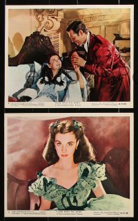 1x015 GONE WITH THE WIND 9 color 8x10 stills R1967 Clark Gable, Vivien Leigh, all-time classic!