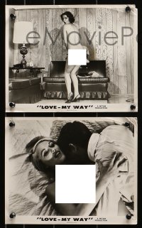 1x881 LOVE MY WAY 3 8x10 stills 1966 sexy topless woman with whip, was it love or was it something else?
