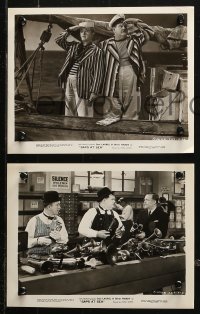 1x898 SAPS AT SEA 3 8x10 stills 1940 cool images of wacky Stan Laurel & Oliver Hardy!